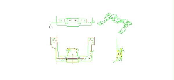 結(jié)合板五金沖壓件2D圖紙 結(jié)合板五金沖壓件2D圖紙
