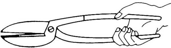 圖5-13手剪的正確握法圖 圖5-13手剪的正確握法圖