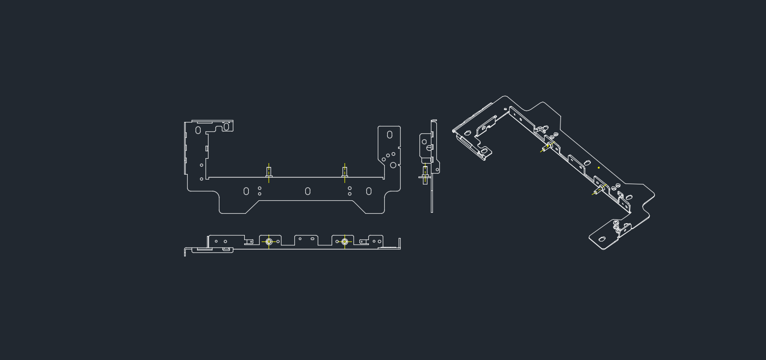 主機架五金沖壓件2D圖紙 主機架五金沖壓件2D圖紙